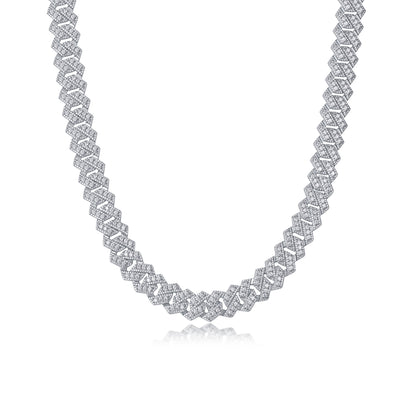 Jinba Legend — S925 Sterling Silver Pendant Necklace & Collar Chain Set with Premium Moissanite