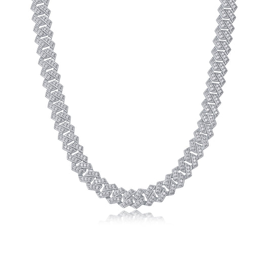 Jinba Legend — S925 Sterling Silver Pendant Necklace & Collar Chain Set with Premium Moissanite