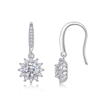 City of Splendor Moissanite Platinum-Plated Sterling Silver Stud Earrings