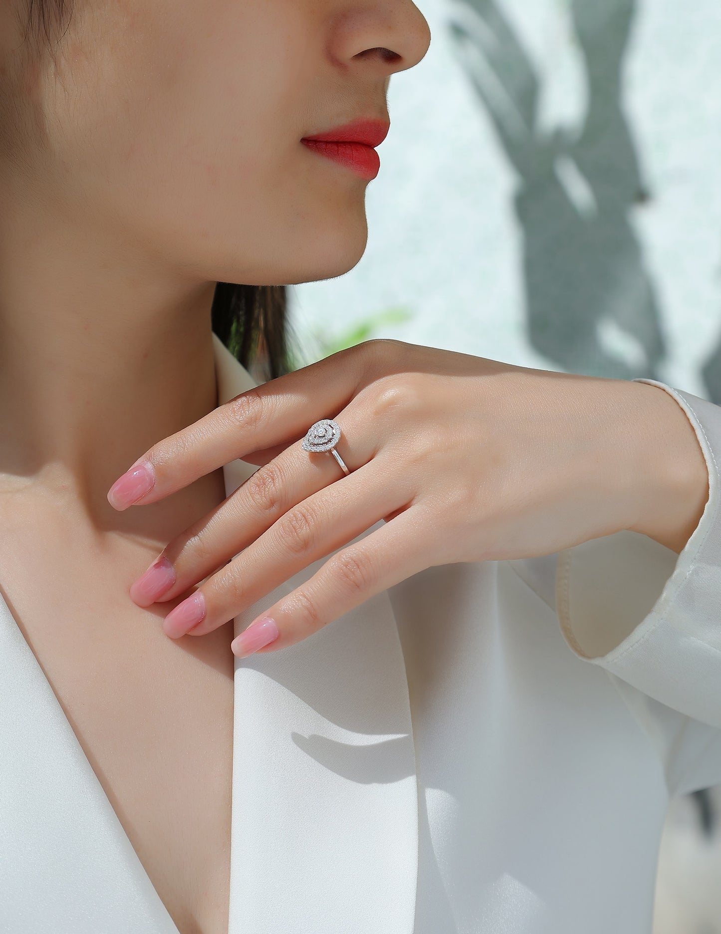 Eternal Love Moissanite Wedding Ring Set (Gold-Plated S925 Silver)