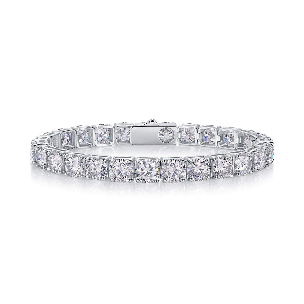 Large Gravitational Pull — Refined S925 Silver Bracelet with Premium Moissanite
