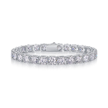 Large Gravitational Pull — Refined S925 Silver Bracelet with Premium Moissanite