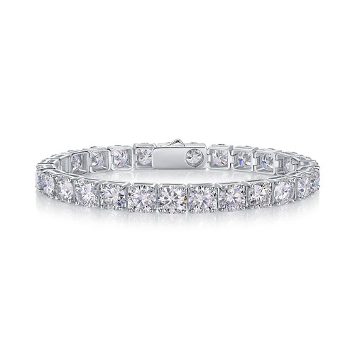 Large Gravitational Pull — Refined S925 Silver Bracelet with Premium Moissanite