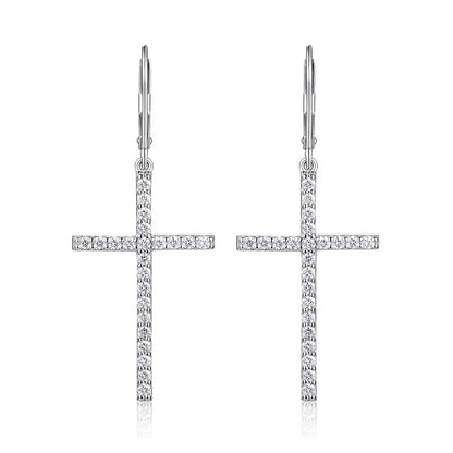 Brilliant Moissanite Platinum-Plated Sterling Silver Stud Earrings