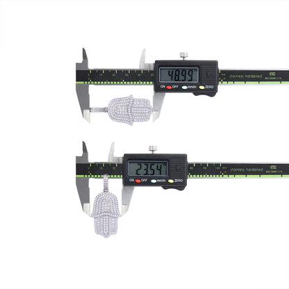 The Palm Shining Moissanite Pendant Necklace – Platinum-Plated S925 Silver