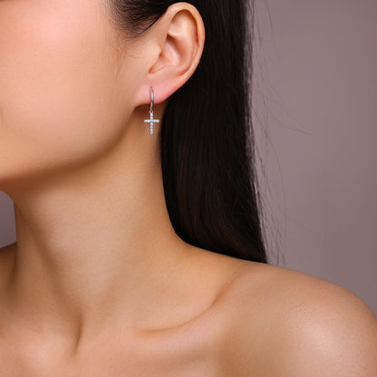 Moissanite Premium Stud Earrings – Platinum-Plated S925 Silver