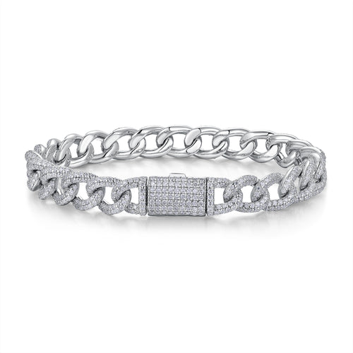 Moissanite Premium Silver Bracelet – Platinum-Plated S925 Silver