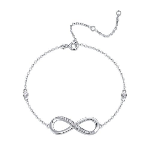 Moissanite Luxe Silver Bracelet – Platinum-Plated S925 Silver