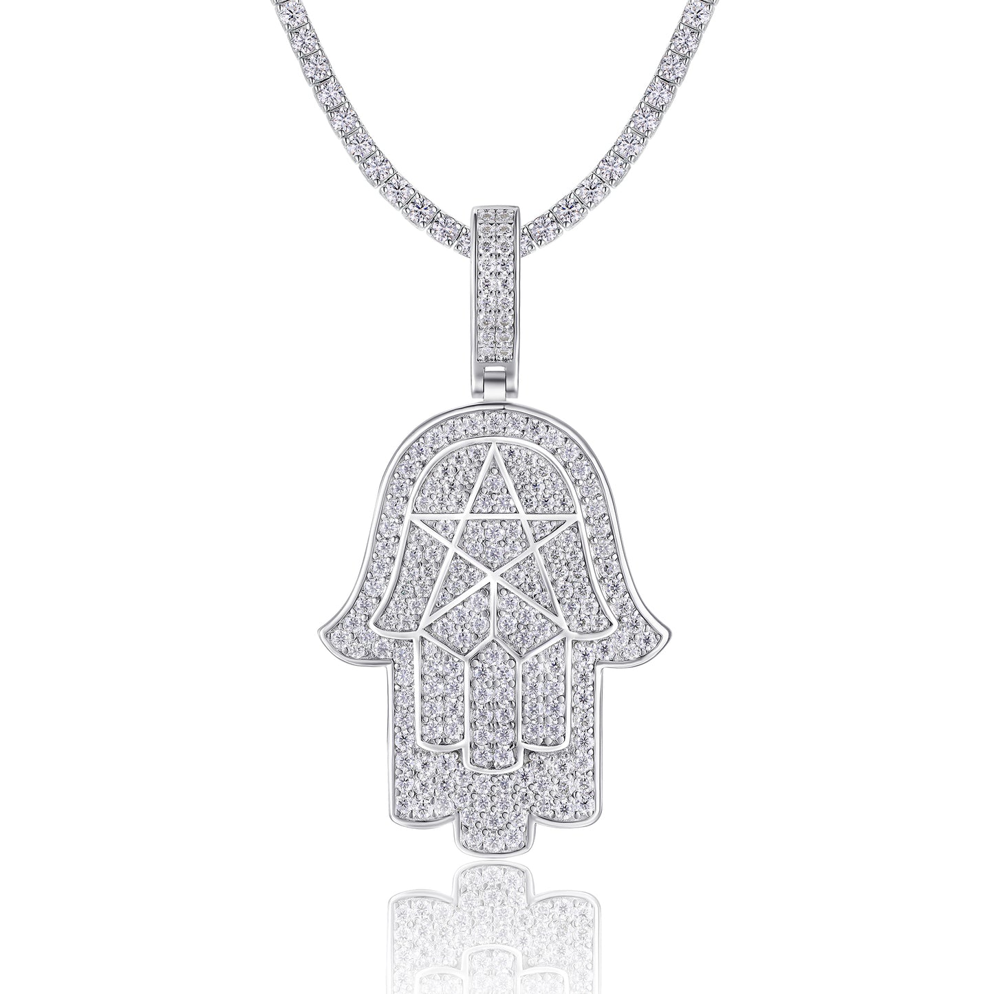 Luxurious S925 Silver Pendant Necklace with Premium Moissanite and Platinum Plating