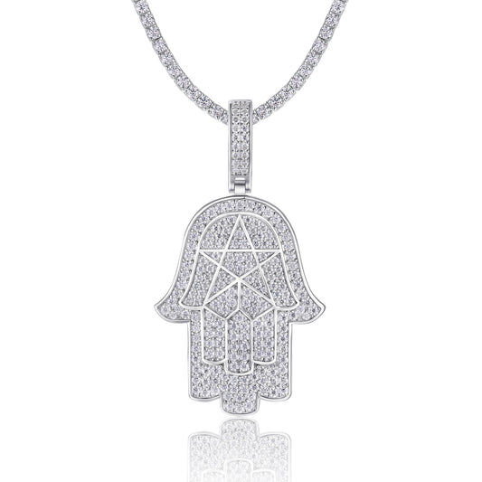 Luxurious S925 Silver Pendant Necklace with Premium Moissanite and Platinum Plating