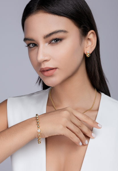 1-Carat Moissanite Gold-Plated Silver Bracelet