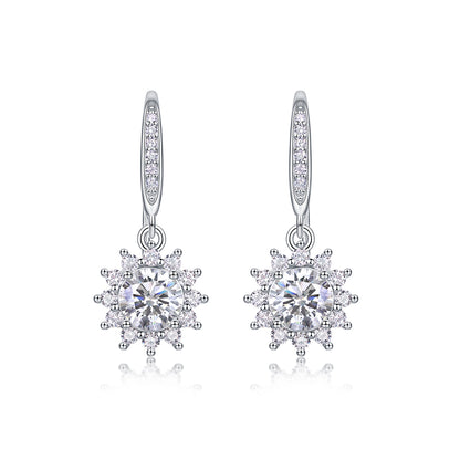 City of Splendor Moissanite Platinum-Plated Sterling Silver Stud Earrings