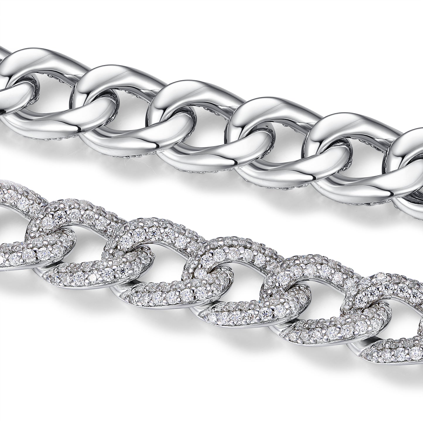 Moissanite Premium Silver Bracelet – Platinum-Plated S925 Silver
