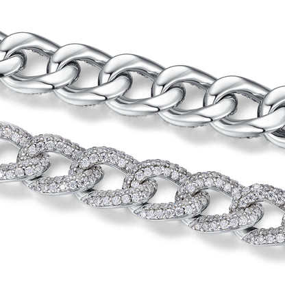 Moissanite Premium Silver Bracelet – Platinum-Plated S925 Silver
