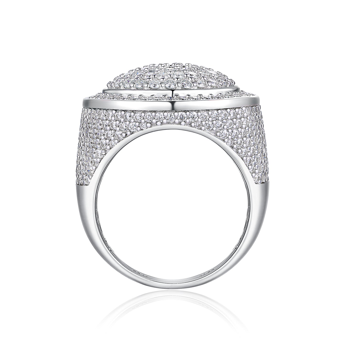 The King of Hip-Hop — Men’s Moissanite Ring & Wedding Set in S925 Sterling Silver