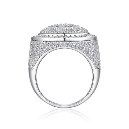 The King of Hip-Hop — Men’s Moissanite Ring & Wedding Set in S925 Sterling Silver