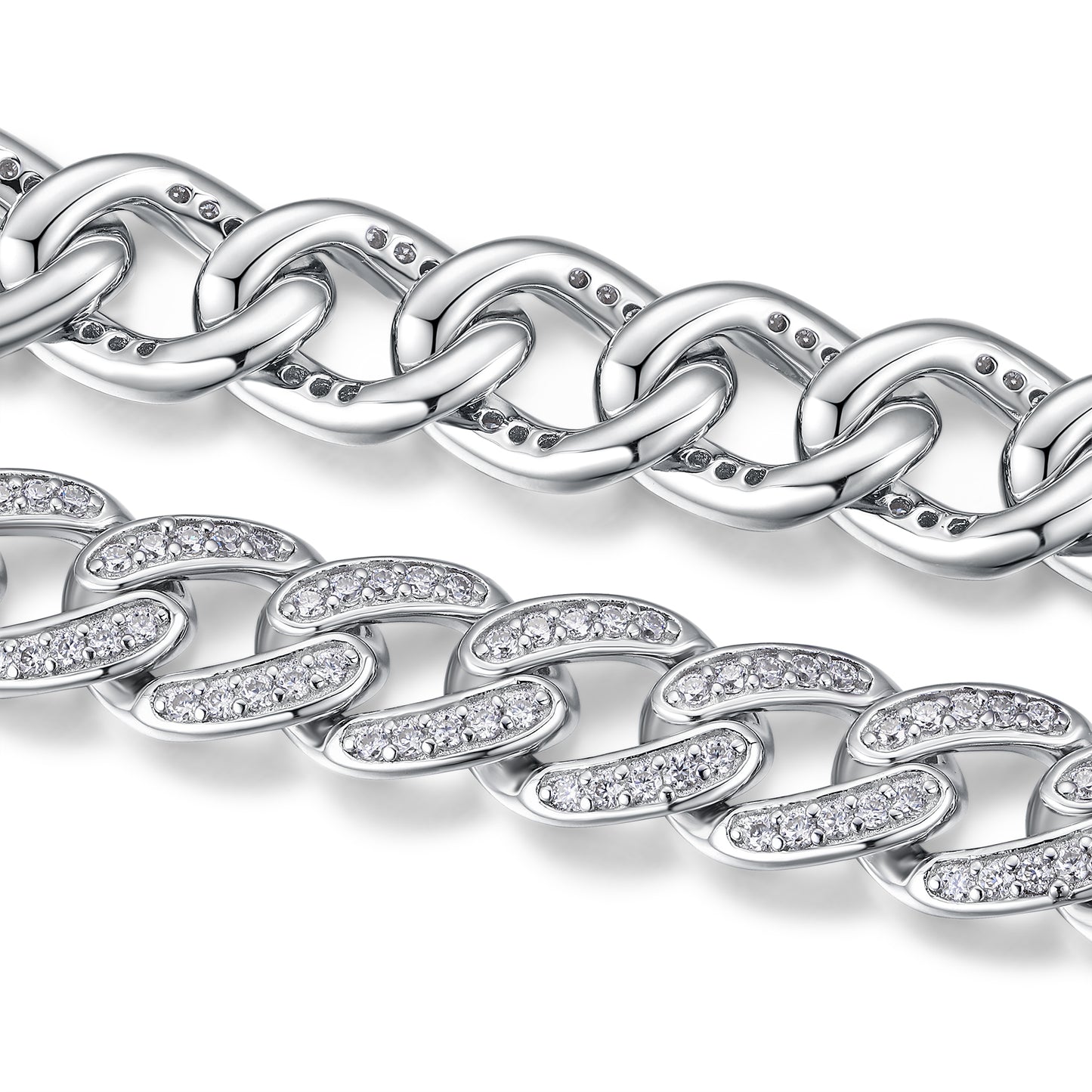 Moissanite Grace Silver Bracelet – Platinum-Plated S925 Silver