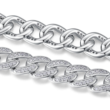 Moissanite Grace Silver Bracelet – Platinum-Plated S925 Silver