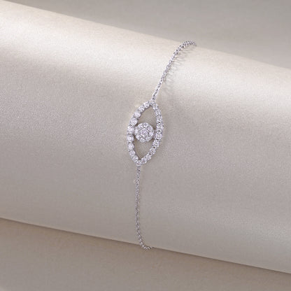 Wish Fairy Moissanite Platinum-Plated Sterling Silver Bracelet