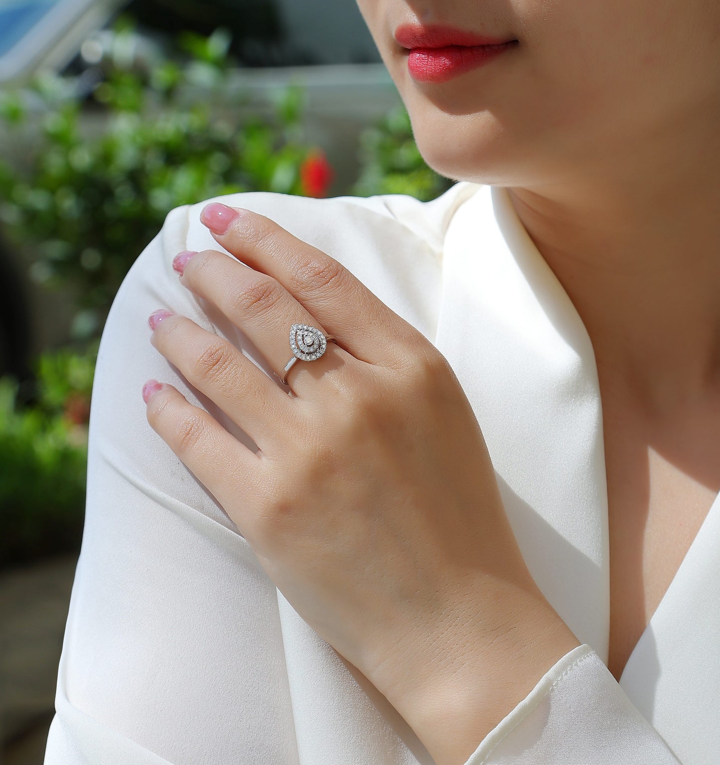 Eternal Love Moissanite Wedding Ring Set (Gold-Plated S925 Silver)