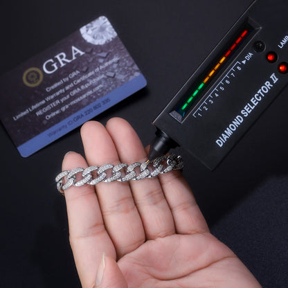 Moissanite Grace Silver Bracelet – Platinum-Plated S925 Silver