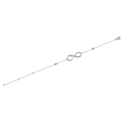 Moissanite Luxe Silver Bracelet – Platinum-Plated S925 Silver