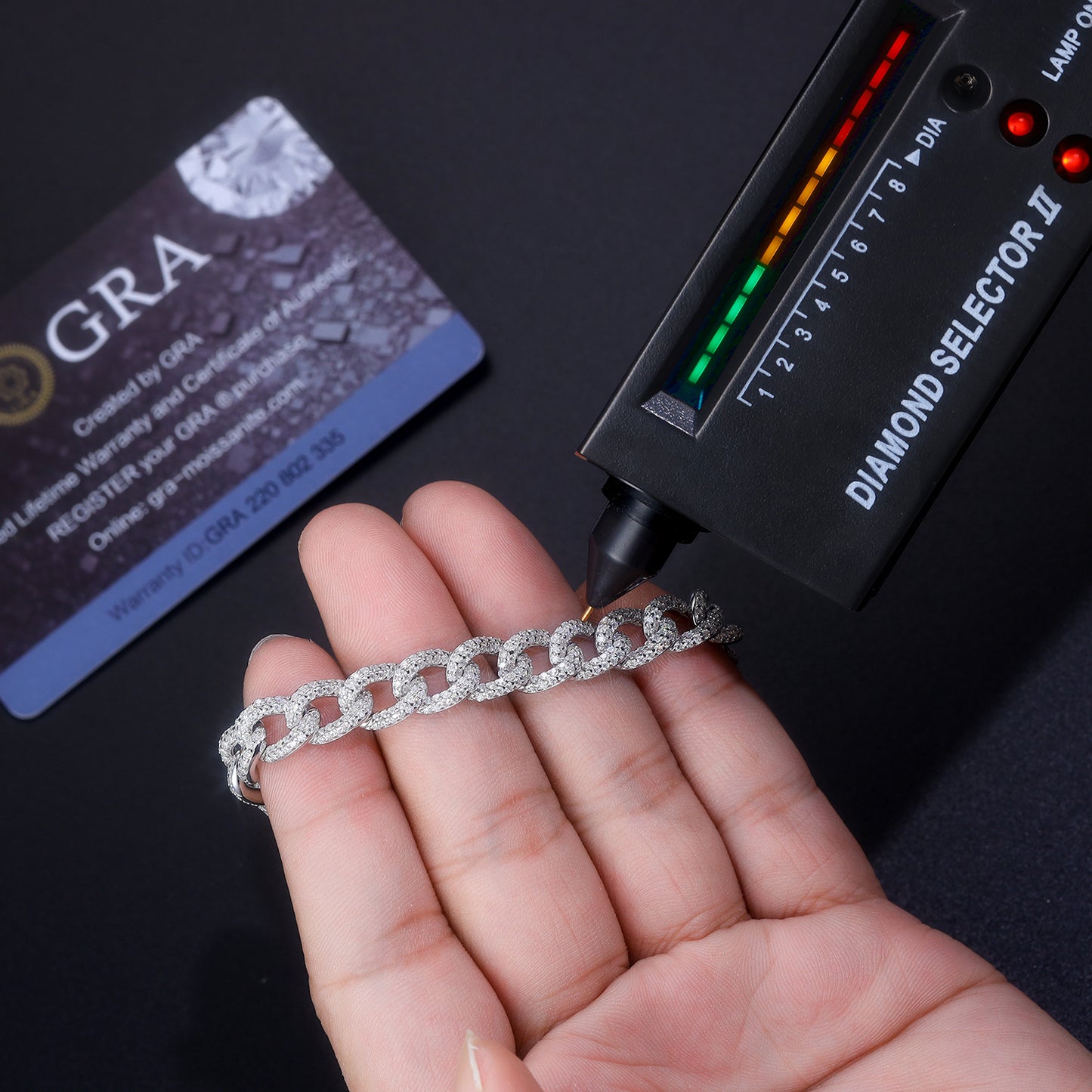 Moissanite Premium Silver Bracelet – Platinum-Plated S925 Silver