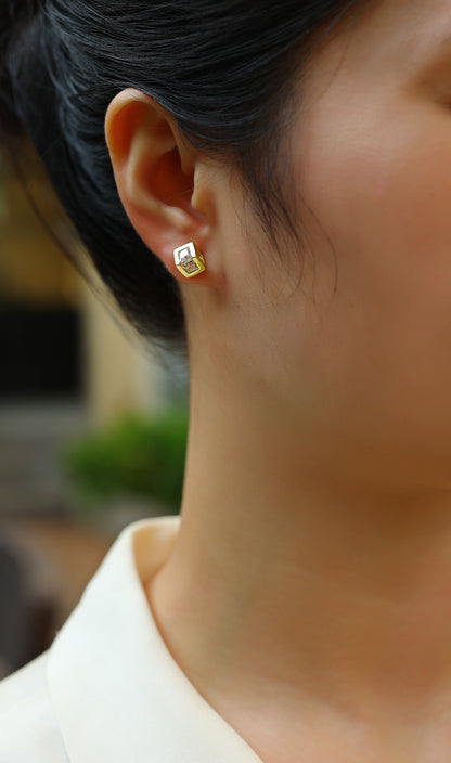 Exclusive Moissanite Stud Earrings – Gold-Plated S925 Silver