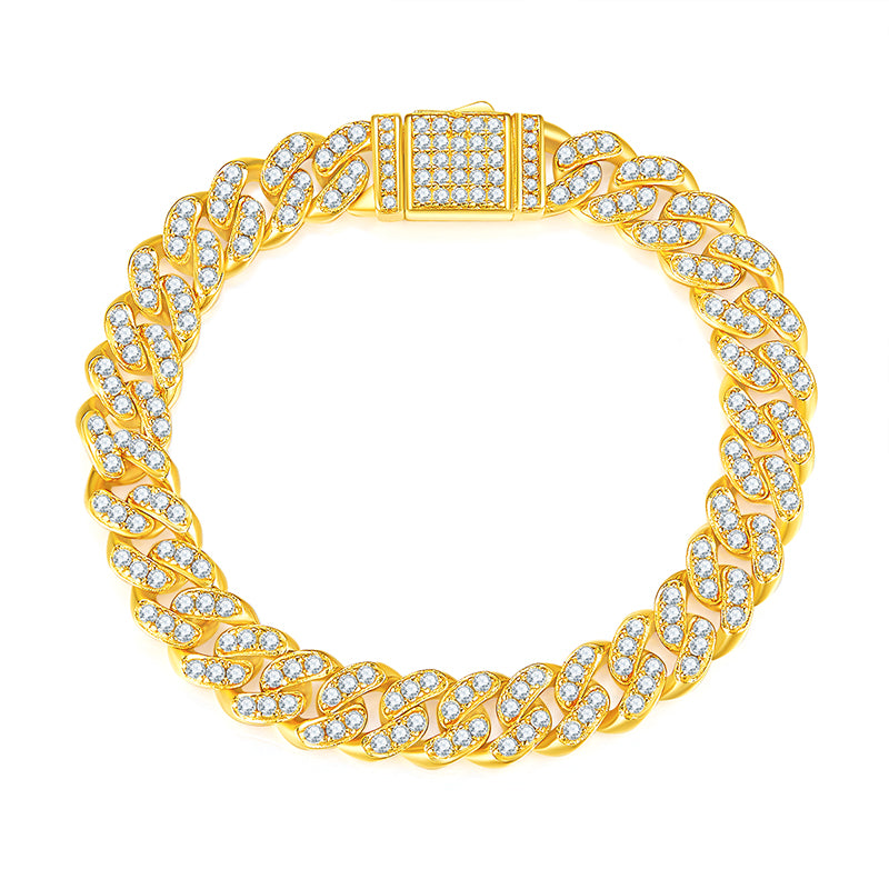 Light of Faith Moissanite Silver Bracelet Set – Platinum-Plated S925 Silver