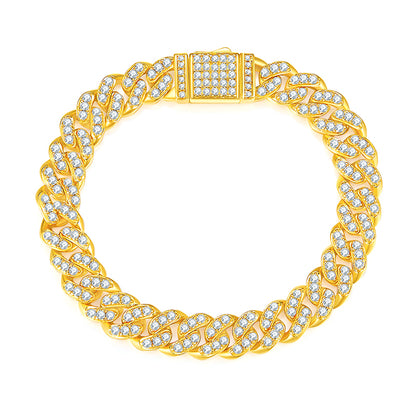 Light of Faith Moissanite Silver Bracelet Set – Platinum-Plated S925 Silver