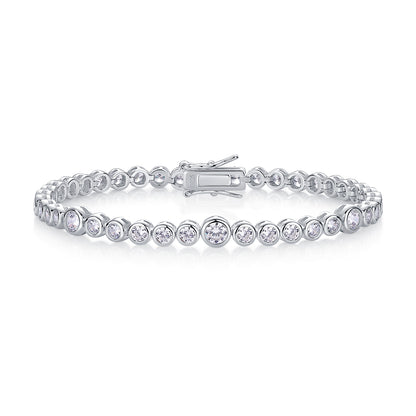 Luxurious S925 Silver Bracelet with Premium Moissanite and Platinum Plating