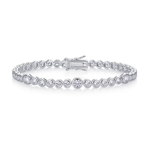 Luxurious S925 Silver Bracelet with Premium Moissanite and Platinum Plating