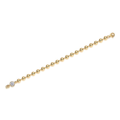 1-Carat Moissanite Gold-Plated Silver Bracelet