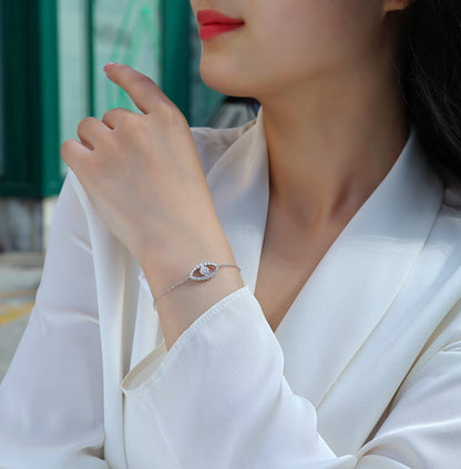 Wish Fairy Moissanite Platinum-Plated Sterling Silver Bracelet