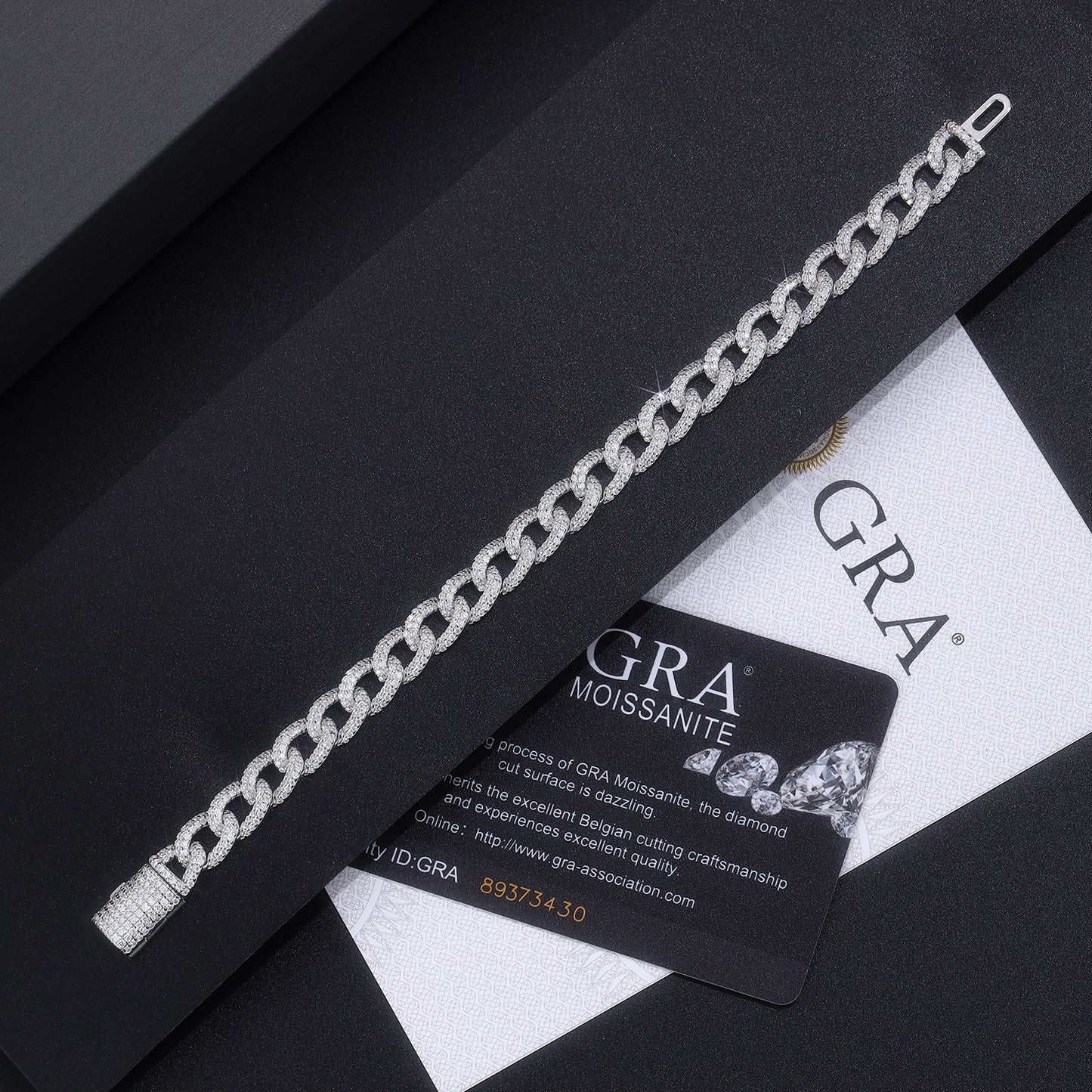 Moissanite Premium Silver Bracelet – Platinum-Plated S925 Silver