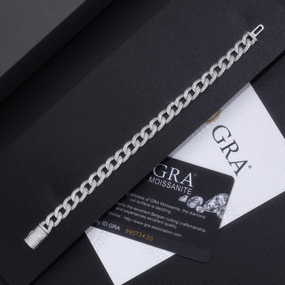 Moissanite Premium Silver Bracelet – Platinum-Plated S925 Silver