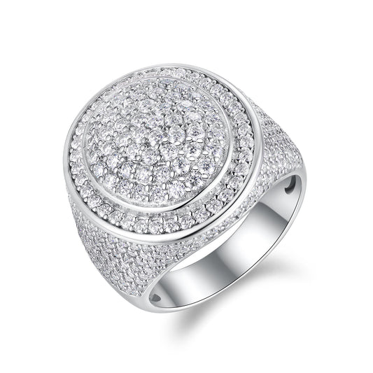 The King of Hip-Hop — Men’s Moissanite Ring & Wedding Set in S925 Sterling Silver