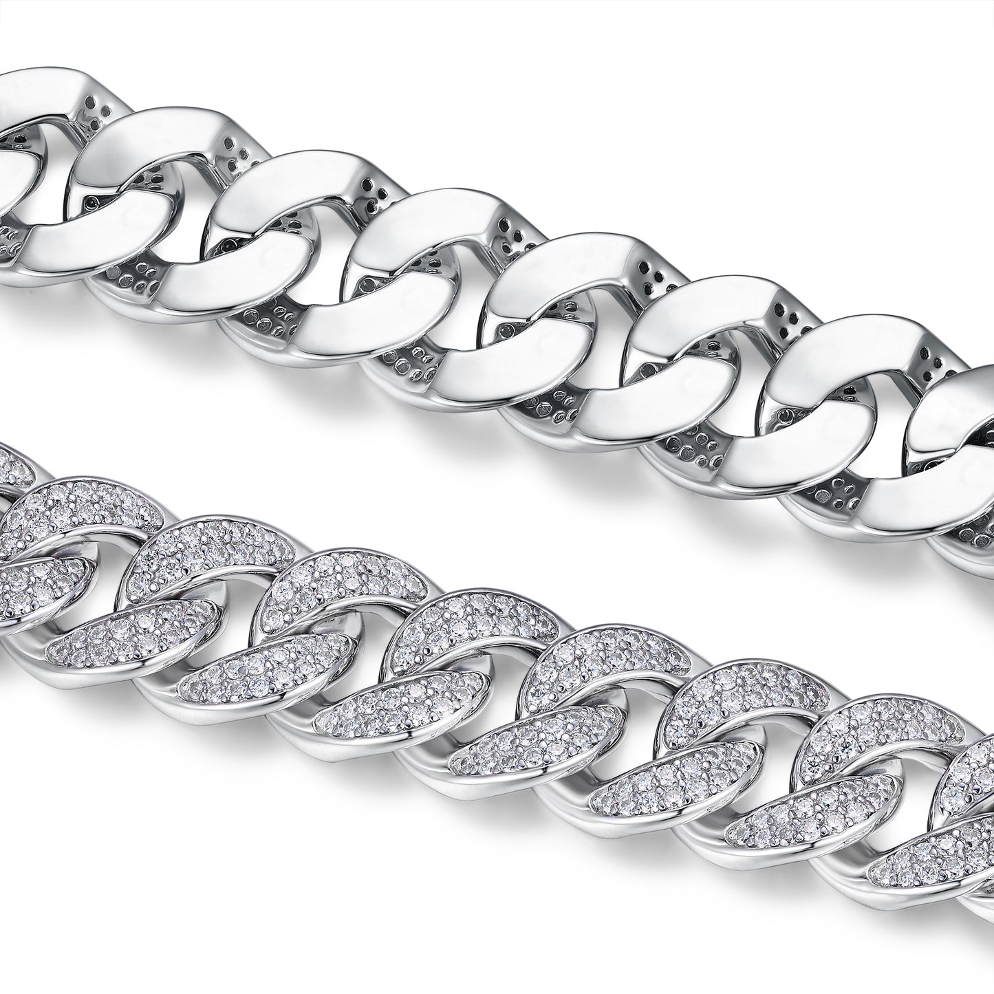Moissanite Elegant Silver Bracelet – Platinum-Plated S925 Silver