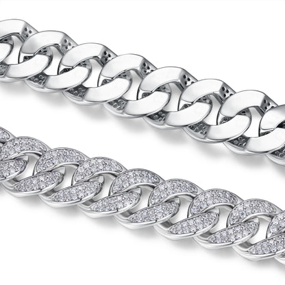 Moissanite Elegant Silver Bracelet – Platinum-Plated S925 Silver