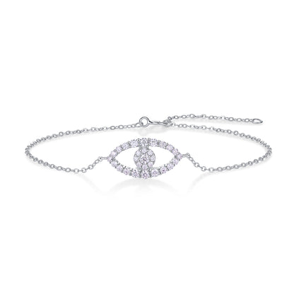 Wish Fairy Moissanite Platinum-Plated Sterling Silver Bracelet