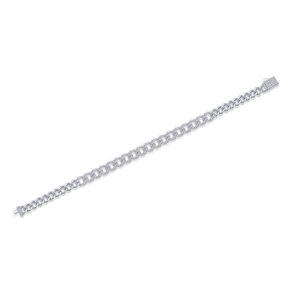 Moissanite Premium Silver Bracelet – Platinum-Plated S925 Silver