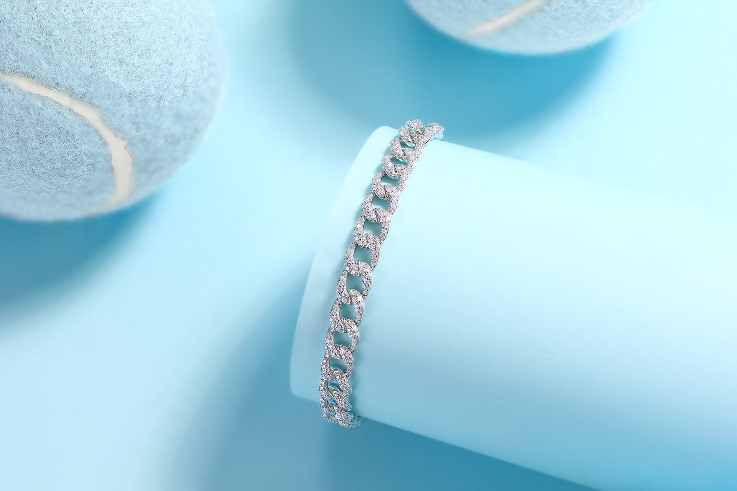 Moissanite Premium Silver Bracelet – Platinum-Plated S925 Silver