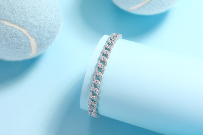 Moissanite Premium Silver Bracelet – Platinum-Plated S925 Silver
